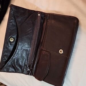 Vintage leather folding wallet